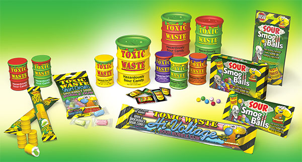 The selection of, um, mouth-watering products on toxicwastecandy.com